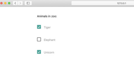 Checkbox example
